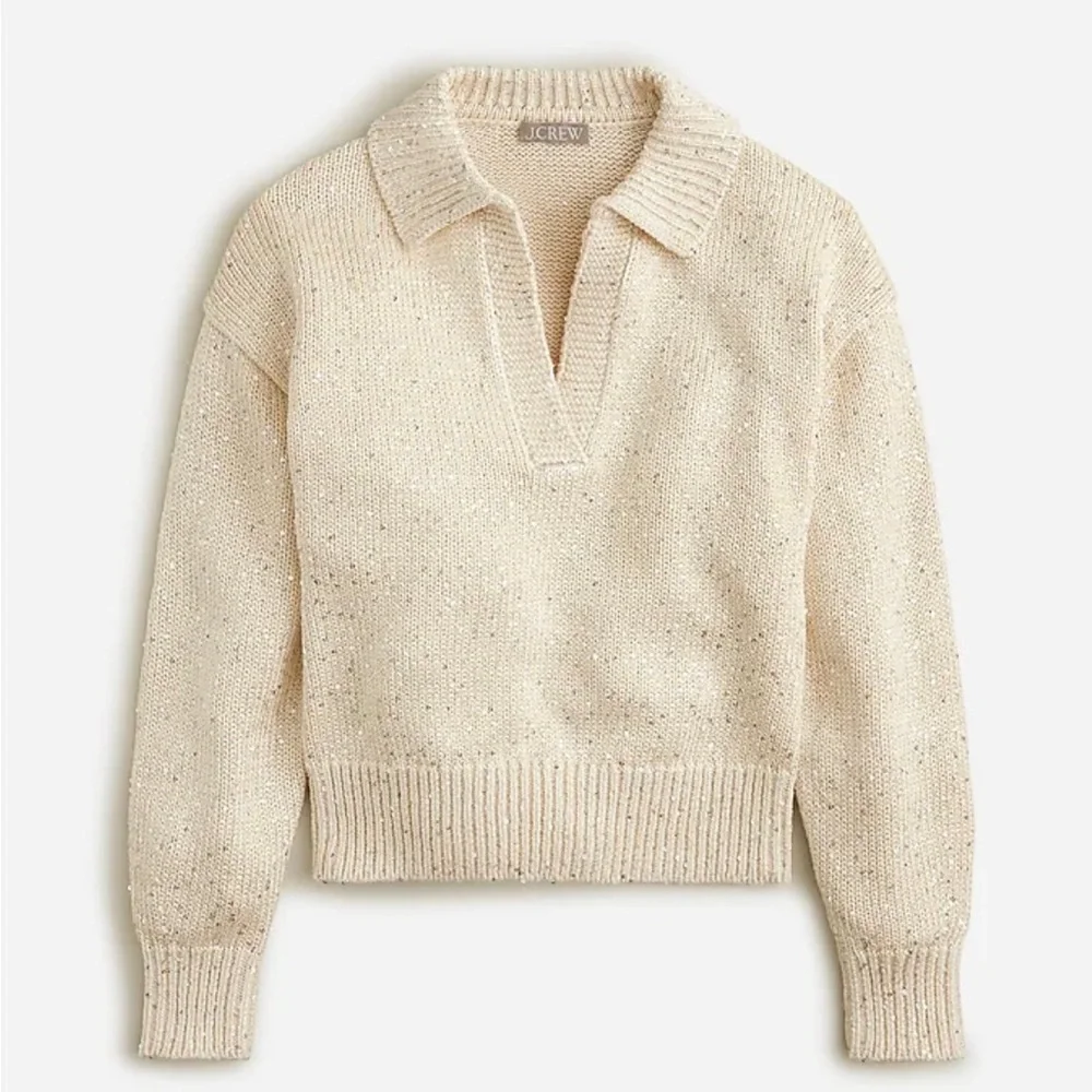 J. Crew Women's Sequin Polo Sweater
